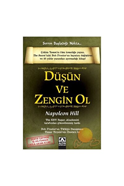 Altın Kitaplar Düşün Ve Zengin Ol | Napoleon Hill | 9789754058833