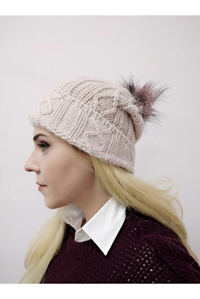 Zaradise Accessories Powder Colored Beanie with Pompom