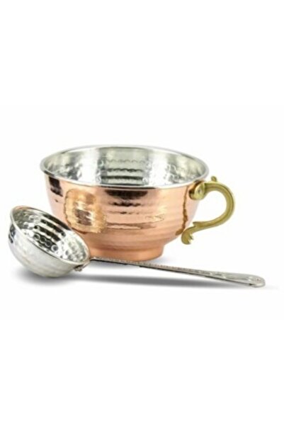 Efsoon Organics Copper Buttermilk Bowl and Copper Ladle
