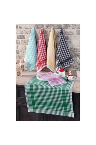 KISAYOL Concept - 8 Pieces 8 Colors 50x70 Kitchen Drying Cloths, Dish Drying Cloths - 8 Pack Napkins