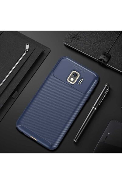 Samsung Galaxy J2 Core Camera Protected (carbon Design) Silicone Case Navy Blue