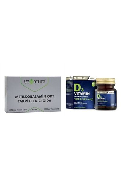 VeNatura Nutraxin Vitamin D3 and B12 Methylcopalmin - 120+30 Tablets