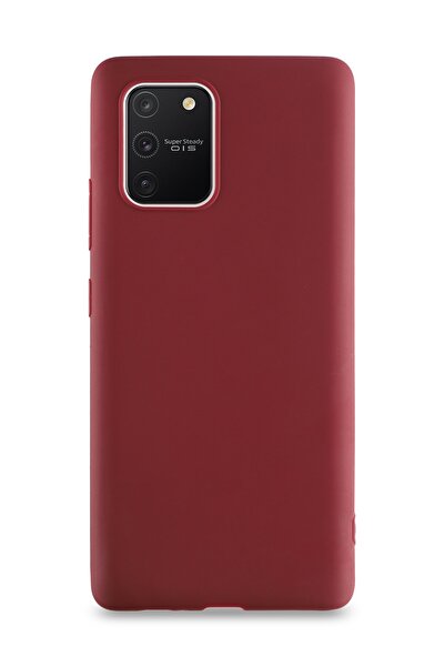 CaseArt Samsung Galaxy S 10 Lite Kılıf Kamera Korumalı Premier Silikon Kapak - Mürdüm