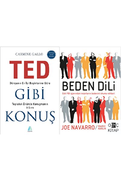 Alfa Yayınları Ted Gibi Konuş - Beden Dili 2 Kitap Iletişim Seti Carmıne Gall...