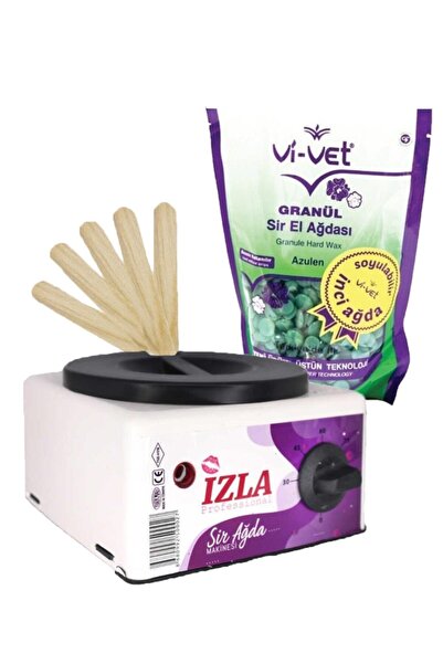 Vi-vet Izla Sir Ağda Makinesi + 250g Pudralı Soyulabilen Boncuk Ağda + Spatul...