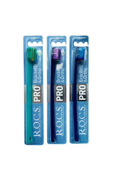 R.O.C.S. Pro Brackets And Ortho Soft Toothbrush 3 Pieces