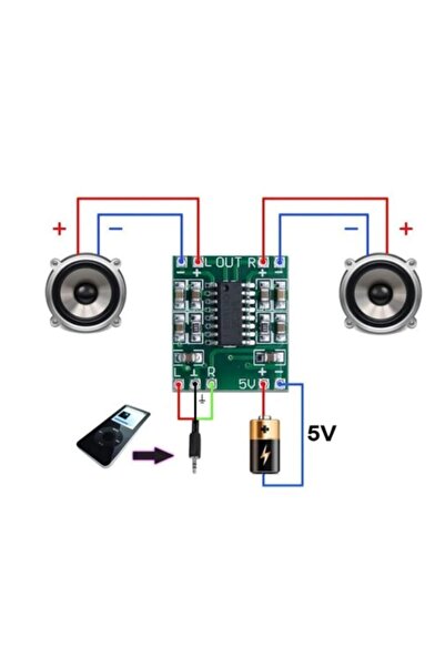 Arduino 3 Adet Pam8403 2x3w Stereo Ses Amfilikatörü 5v Mini Amfi Ses Yükseltici