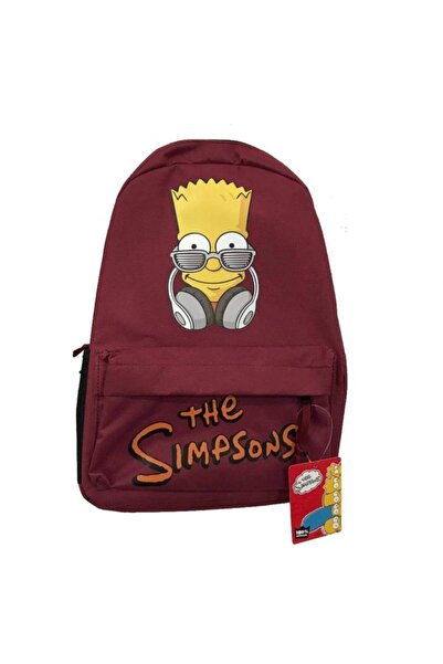 SIMPSONS Erkek Çocuk Bordo Okul Spor Tatil Sırt Çantası