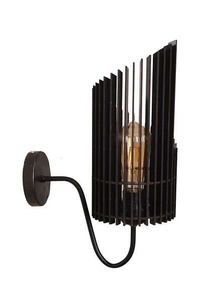 Vedemo Fulya Metal Body Wooden Sconce