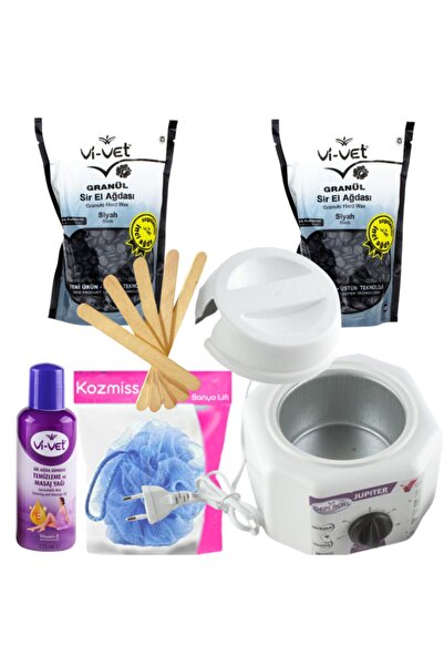 Depiroll Makine Siyah Boncuk Ağda Seti 6 Parça