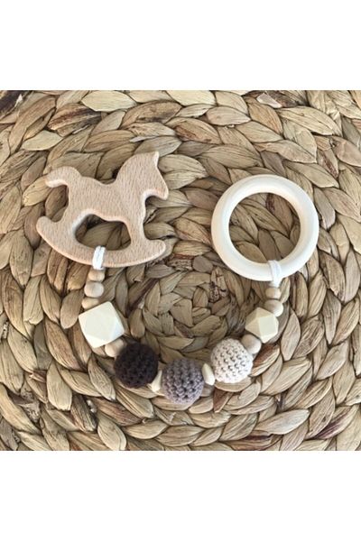 Dream Store عضاضة خشبية طبيعية من دي إم إل هوبي