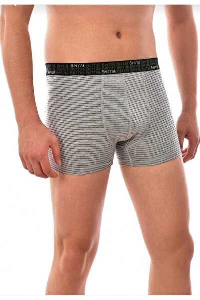 Berrak Boxer din Lycra cu dungi gri pentru bărbați 4475 Pachet 3