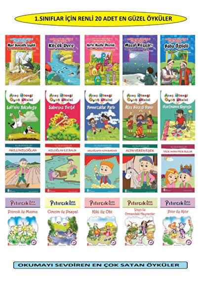 Ata Yayıncılık 1.sınıflar Için Kitap Okumayı Sevdiren 20 Adet Öykü Kitabı( lar)
