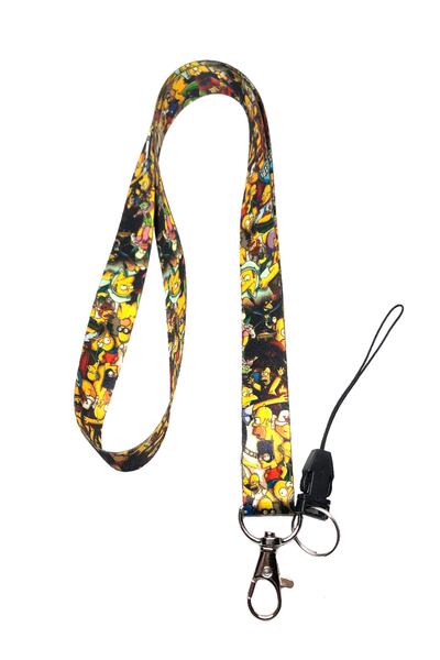 StormiStoretr Sarı Karakterler Boyun Ipi Ve Telefon Askısı