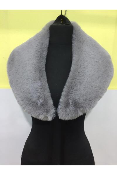 kurkyaka Imitasyon Kürk Şal Yaka