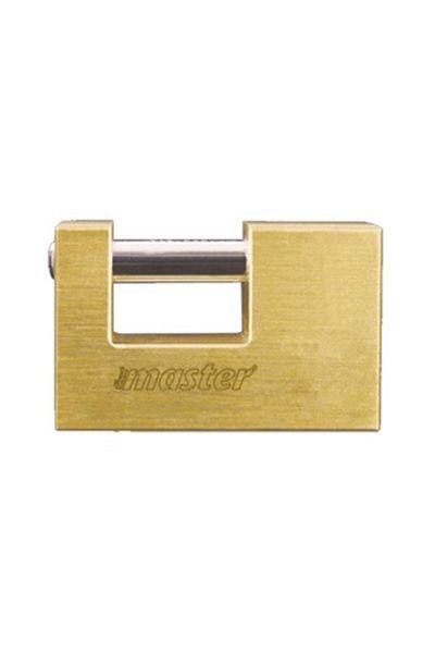 Master Padlock Sliding Shaft Yellow Coating 80mm