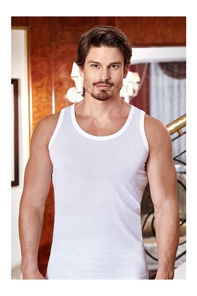 Dagi Men's White 6 Pack Cotton Undershirt