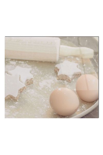 Olinpa 76X49,5 cm Glass Stove Countertop - Back Protective Dough Material