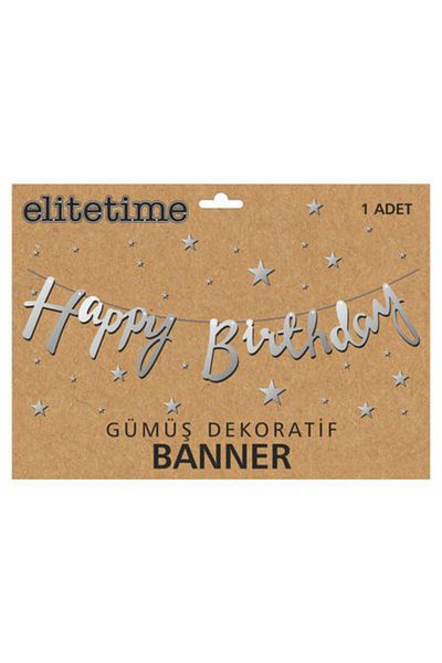 Acar Süs Happay Brithday Silver Uzar Text