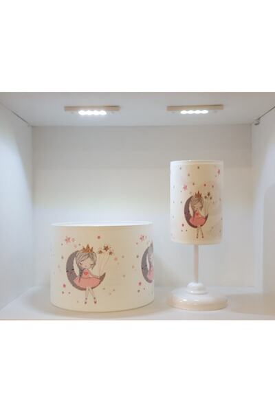 Genel Markalar Pembe Kız Avize ve Abajurlu Şık Set, Kampanyalı Fiyatlı, Modern Tasarım