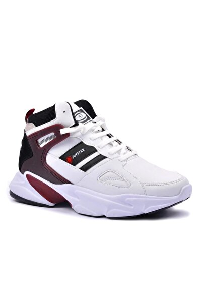M.P. M.P 202-1401 White-Burgundy Men's Basketball Shoes