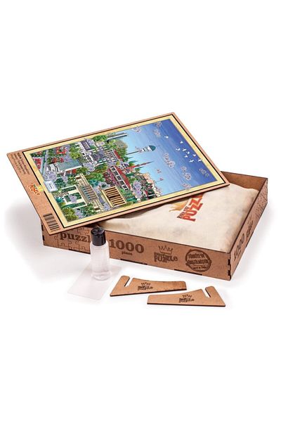 King Of Puzzle Türkiye Miniatures - Ankara - Nasuhi Hasan Çolpan Wooden Puzzle 1000 Pieces