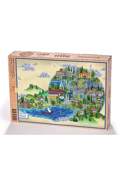 King Of Puzzle Türkiye Miniatures - Adapazarı - Nasuhi Hasan Çolpan Wooden Puzzle 500 Pieces