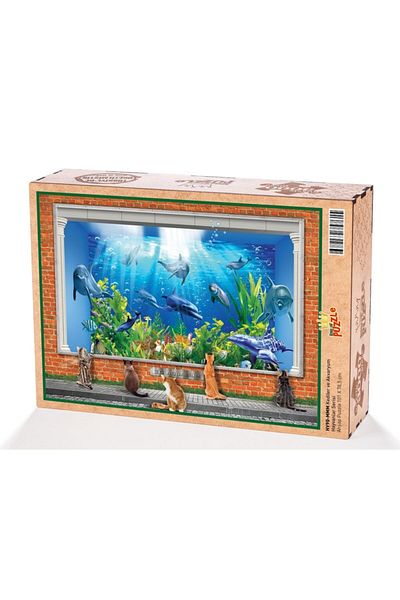 King Of Puzzle Cats And Aquarium Wooden Puzzle 3000 Pieces