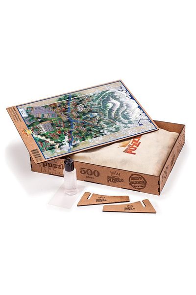 King Of Puzzle Türkiye Miniatures - Bursa - Nusret Çolpan Wooden Puzzle 500 Pieces