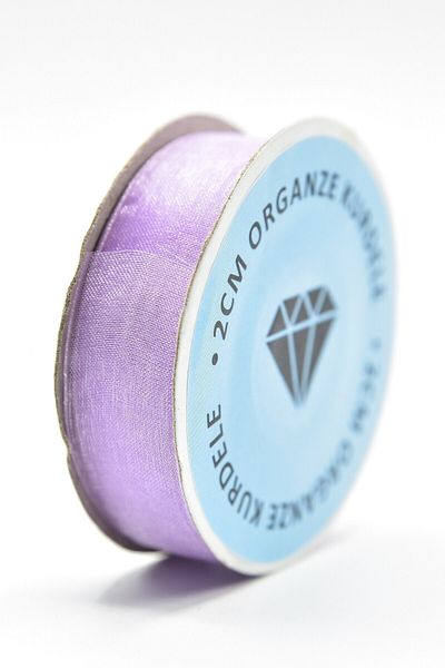 E Elmas Lilac Organza Ribbon (2cm-20m)