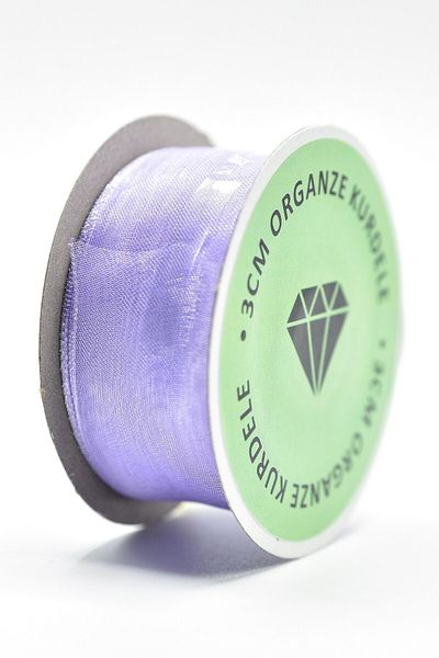 E Elmas Lilac Organza Ribbon (3cm-20m)