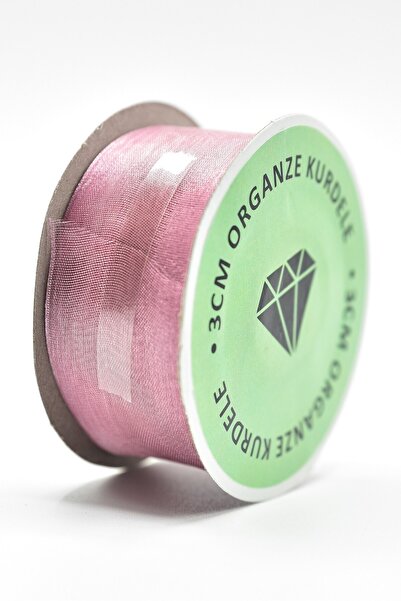 E Elmas Gül Kurusu Organze Kurdele (3cm-20m)