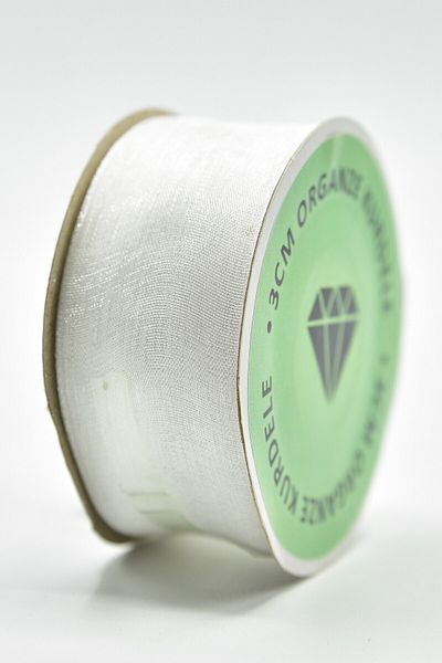 E Elmas White Organza Ribbon (3cm-20m)