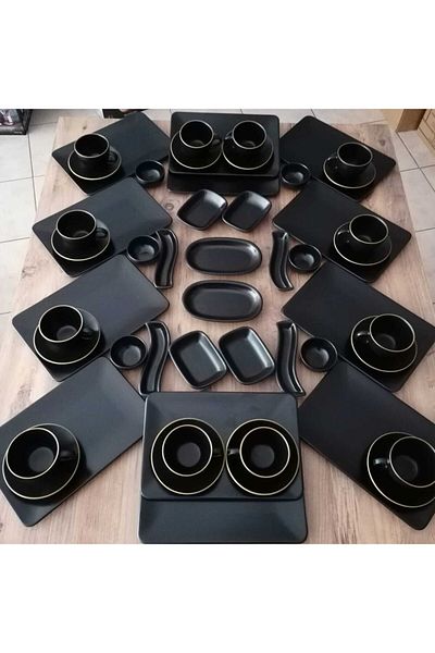 Demet Çeyiz Breakfast Set 52 Pieces for 12 People