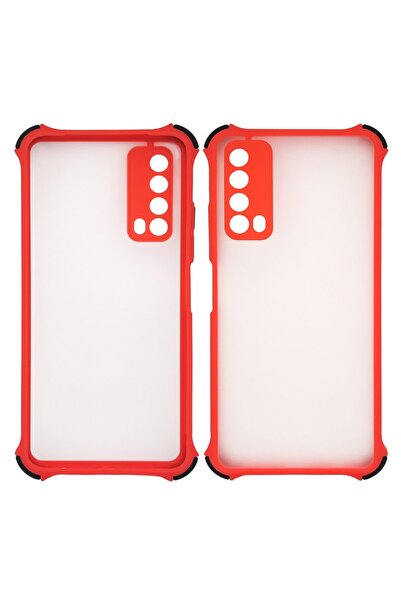 Joyroom Huawei P Smart 2021 Montreal Crash Korumalı Silikon Kılıf Kırmızı