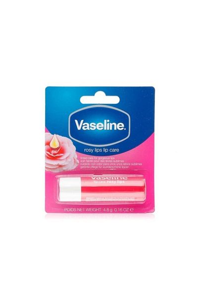 Vaseline Cocoa Butter Lip Care Balm 4.8Gr + Rosy Llips Lip Care Lip Balm Set of 2