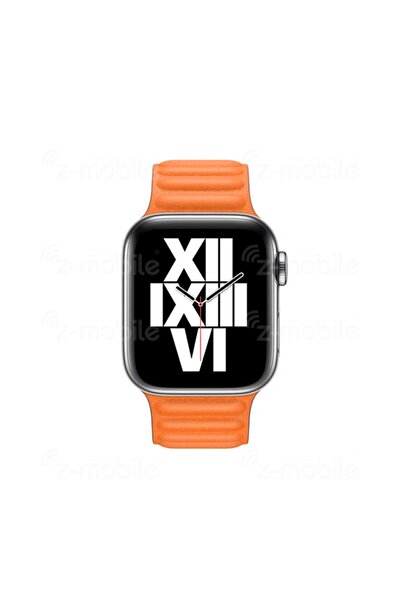 ZMOBILE Watch 2 3 4 5 6 - 42 mm 44 mm  Uyumlu Manyetik Baklalı Model Deri Kayış Kordon