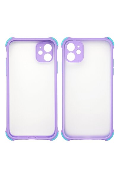 Joyroom Apple Iphone 12 Mini Montreal Crash Korumalı Silikon Kılıf Lila