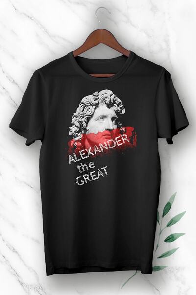perseusshopping Μπλουζάκι Unisex Black Mythology Alexander the Great με στάμπα