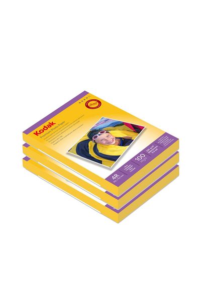 Kodak Shiny Inkjet Photo Paper 230 g/m2 - 15 x 21 cm - 100 x 3 - 300 pcs