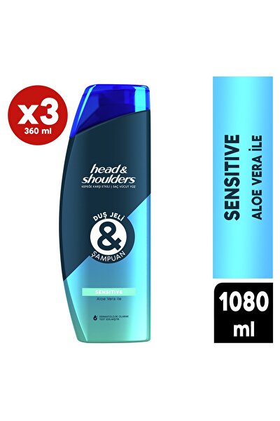 Head & Shoulders Duş Jeli Ve Şampuan Sensitive 360 ml X 3 Adet