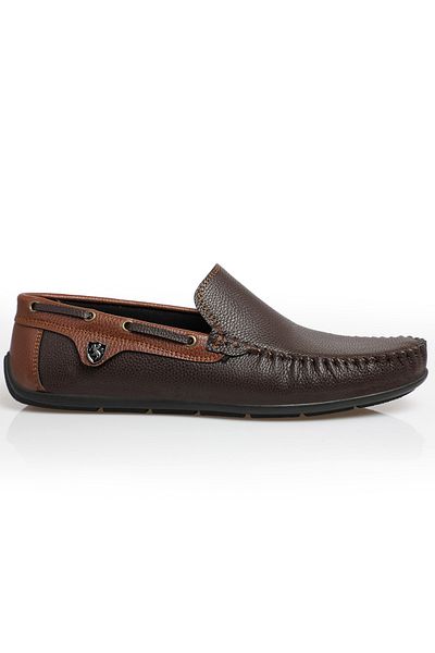 zincirport Кафяви кафяви мъжки обувки Rog Loafer