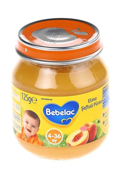 Bebelac Elma Şeftali Püresi Kavanoz Maması 125 gr