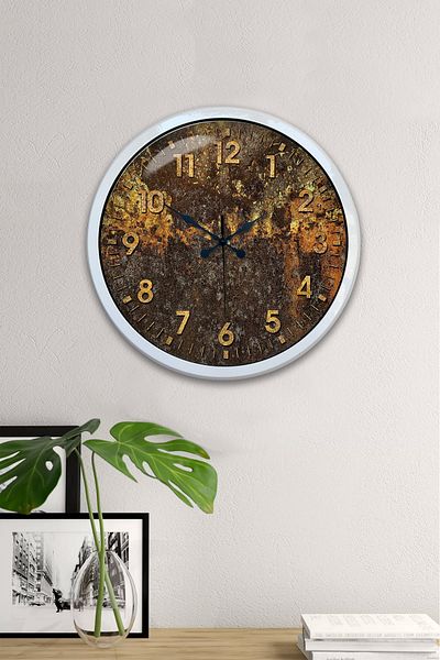 Kasva Concept Ceas de perete retro color metal alb de 40 cm