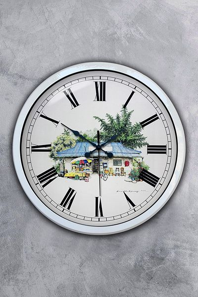 Kasva Concept Gift 40 cm White Metal Home Wall Clock