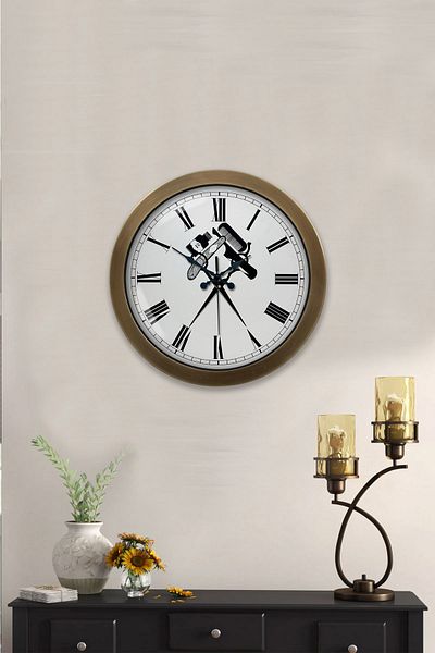 Kasva Concept 36 cm Tumbled Metal Hairdresser Wall Clock