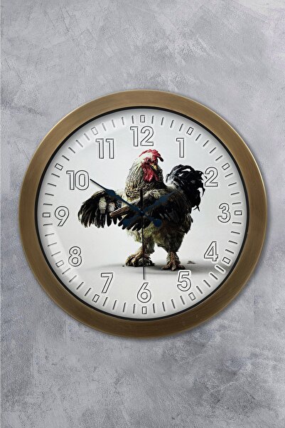 Kasva Concept ساعة حائط معدنية عتيقة مقاس 36 سم