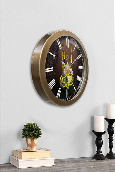 Kasva Concept 36 cm Antique Metal Mosque Wall Clock