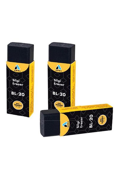 Adell Adel Bl-20 Large Black Eraser (2270789001) Συσκευασία των 10
