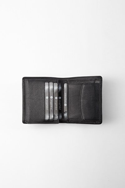CENGİZ PAKEL Genuine Leather Wallet with Coin Compartment